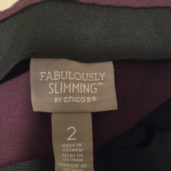 Chico's Deep Purple Women's Trousers - Picture 3 of 3